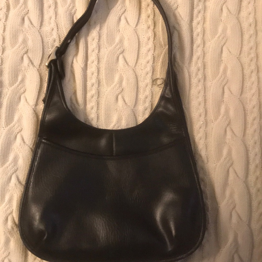 Black leather (coach style) hobo bag